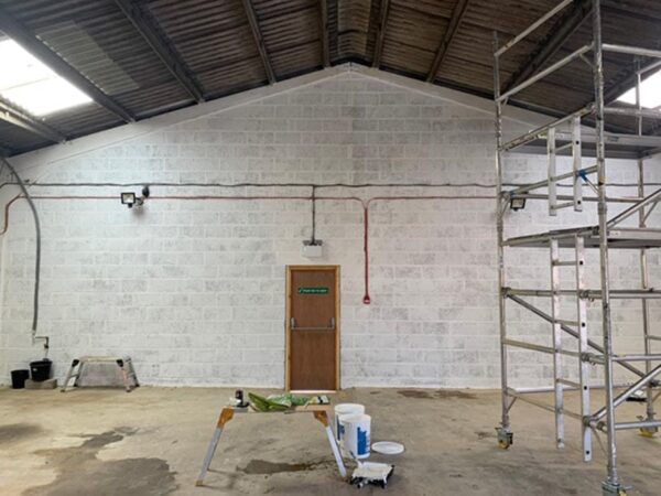 Rebuild of structurally unsound rear wall to care facility