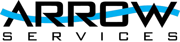 Cropped black lettering crossed by bright blue geometric bands