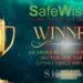 Safewise graphic celebrating its 2023 Midlands Enterprise Award for construction sector SME safety consultancy